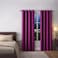 Bliss Casa Embossed Blackout Curtain Panels 140&times;240 cm &ndash; Thermal Insulated, Noise Reducing, Light &amp; UV Blocking Grommet Drapes for Bedroom &amp; Living Room, 2-Panels, (Bright Plum)