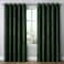 Bliss Casa Embossed Blackout Curtain Panels 140&times;240 cm &ndash; Thermal Insulated, Noise Reducing, Light &amp; UV Blocking Grommet Drapes for Bedroom &amp; Living Room, 2-Panels (Dark Green)