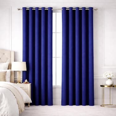 Bliss Casa Embossed Blackout Curtain Panels 140&times;240 cm &ndash; Thermal Insulated, Noise Reducing, Light &amp; UV Blocking Grommet Drapes for Bedroom &amp; Living Room, 2-Panels (Dark Brown)