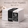 Biss Casa Dinner Cloth Napkins Set of 12 (47x47 cm),100% Cotton Ultra Soft Premium Hotel Quality Cloth Napkins, Reusable &amp; Washable Dinner Cloth Napkins -White