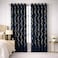 Bliss Casa Embossed Blackout Curtain Panels 140&times;240 cm &ndash; Thermal Insulated, Noise Reducing, Light &amp; UV Blocking Grommet Drapes for Bedroom &amp; Living Room, 2-Piece Set, (Midnight Blue)