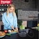 Prestige Essential Cast Aluminum black 20 cm Casserole With Glass Lid   Non stick Induction-Based stockpot with lid