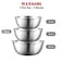 WINSOR 3pcs Mixing Bowl Set – Stainless Steel Nesting Bowls for Cooking   Baking Pot   Serving Bowls for Salad Cereal Soup Noodles Fruits   WR80835
