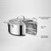 Prestige Infinity Tri Ply Stainless Steel 32cm Casserole With Glass Lid   Induction + all hob suitable   PR81196