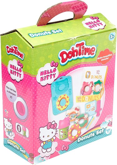 Hello Kitty Donuts Set   Creative Dough Play Kit for Kids   Hello Kitty Themed Dough Donut Activity