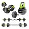 40KG Adjustable Dumbbells Barbell Kettlebell Set, 8 in 1 Free Weights Dumbbells with Straight/Curl Bar