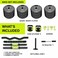 50KG Adjustable Dumbbells Barbell Kettlebell Set, 8 in 1 Free Weights Dumbbells with Straight/Curl Bar