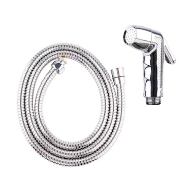 VERK SHUT-OFF SHOWER ABS,CHROME FLEXIBLE HOSE STAINLESS STEEL 120CM