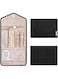 AM ANNA Portable Jewelry Bag,Foldable Travel Jewellery Organiser Bag,45x23cm Unfolded for Multiple Necklaces, Rings, Bracelets, Earings, Portable &amp; Practical, Large Capacity, Lightweight (black)