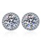 SUCHI 1ct Moissanite Diamond Stud Earrings for Women, Round Cut Halo flower Design, pure S925 Sterling Silver, with GRA certification, Hypoallergenic