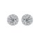 SUCHI 2ct Moissanite DIAMOND Stud Earrings, Halo Design, 2.0 Carat Total, pure S925 Sterling Silver, with GRA certification