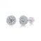 SUCHI 2ct Moissanite DIAMOND Stud Earrings, Halo Design, 2.0 Carat Total, pure S925 Sterling Silver, with GRA certification