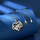 SUCHI 925 Sterling Silver Infinity Heart Pendant Necklace for Women   Round Cut Moissanite   Elegant Love Jewelry