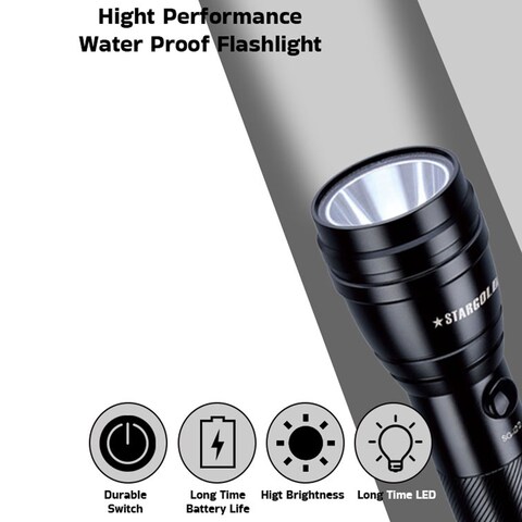 STARGOLD Waterproof Rechargeable LED Flashlight 3 in 1 Aircraft Aluminium Body