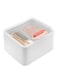 Pink 2 Section Cotton Pad &amp; Q-Tip Storage Organizer with Lid, Multi-Use Dispenser Box for Bathroom Accessories.