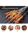 12-Piece Barbeque Skewer Set – Stainless Steel with Wooden Handles
