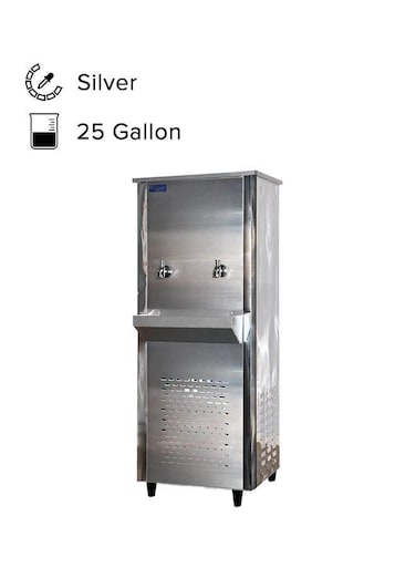 Super General 2 Tap Water Cooler Dispenser, 25 Gallon Silver - SGAA33T2