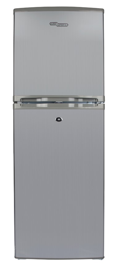 Super General Top Mount Double Door Refrigerator 190L Gross and 138L Net Capacity, Reversible Door, Tropical Compressor, SGR198HS, Silver