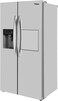 Super General Side-By-Side Refrigerator 700L Gross and &lrm;490L Net Capacity Fridge, Water Dispenser, Digital Control, Freezer, Silver, SGR897SBS