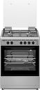 AKAI 60X55cm Freestanding Gas Cooker with 4 Burners, Automatic Ignition &amp; Full Safety, Enamelled Pan Support, Gas Oven &amp; Gas Grill 60X55X80Cm Made in Turkey CRMA-66SCN