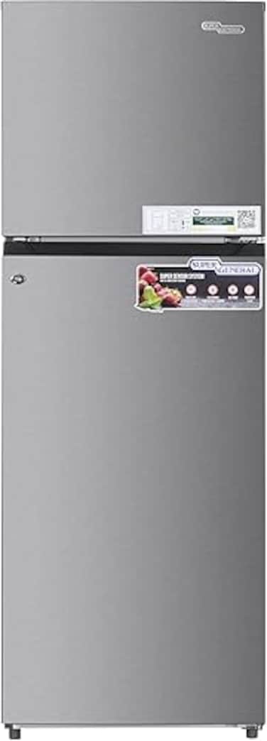 Super General 410 Liters Gross Double Door Refrigerator-Freezer, No-Frost, Inverter Compressor, Lock &amp; Key, Shiny Inox, SGR-415-l, 60 x 67 x 170 cm, 1 Year Warranty - New Edition
