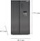 Akai Side by Side Refrigerator with Water Dispenser, 600L Gross/ 429L Net Capacity, Inverter Compressor, No Frost, Recessed Handle, Electronic Display Temperature Control, Multi Air Flow, Titanium RFMA-SBS701SWD-T