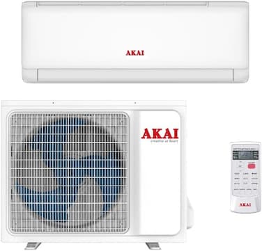 AKAI 1.5 Ton Split Air Conditioner with Inverter Compressor, 18000 BTU, I FEEL function, Gold Fins, Auto Restart,4 Way Swing, One Year Warranty - ACMA-A18T3INV