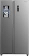 Super General 600 Liters Gross Side-By-Side Refrigerator-Freezer SGR710SBSSE, Inverter Compressor, Digital Control, Tempered Glass Shelves, 91x59x177cm (WxDxH), Inox Finish, 10-Years Inverter Warranty