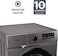 Super General 7 Kg Front Load Washing Machine SGW7260INVS , Inverter Motor, 15 Programs, Quick Wash, Drum Clean, Child Lock, LED Display, 59.5Wx40Dx85H cm, Silver