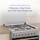 Super General 60 x 60 cm Freestanding Gas Cooker, Gas Oven &amp; Grill with Rotisserie, Oven Lamp, Ignition Button, Stainless Steel Cooktop, 4-Burner Full Safety, Silver SGC6170MSFS