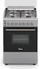 Super General 60 x 60 cm Freestanding Gas Cooker, Gas Oven &amp; Grill with Rotisserie, Oven Lamp, Ignition Button, Stainless Steel Cooktop, 4-Burner Full Safety, Silver SGC6170MSFS