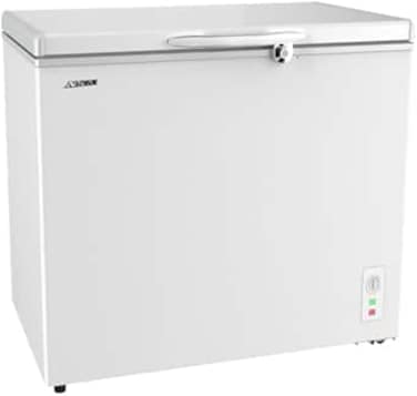 AKAI Chest Freezer 354L Gross/295L Net, Single Door with Storage Basket, Lock &amp; Key, Wheels For Easy Movement, Quick Cooling, Adjustable Temperature, Ideal for Home,Office &amp; Restaurants &ndash;CFMA-W354GW