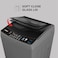 Super General 10.5kg Fully Automatic Top Load Washing Machine SGW1052S, 680 RPM, 8 Programs, Soft Close Glass Lid, LED Display, Child Lock, Drum Clean, 59.6x58x96.2cm (WxDxH), Black, 1 Year Warranty
