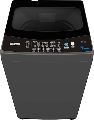 Super General 10.5kg Fully Automatic Top Load Washing Machine SGW1052S, 680 RPM, 8 Programs, Soft Close Glass Lid, LED Display, Child Lock, Drum Clean, 59.6x58x96.2cm (WxDxH), Black, 1 Year Warranty