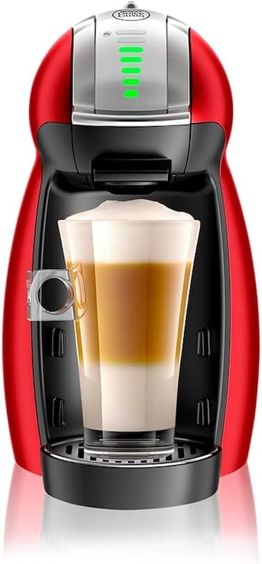 Nescafe Dolce Gusto By De'Longhi Genio 2 Automatic Capsule Coffee Machine With Compact &amp; Powerful Up To 15 Bar Pressure, Cappuccino, Grande, Tea, Hot Chocolate &amp; Espresso Coffee Maker Edg465.R Red