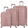 Senator Travel Bags Suitcase A1012 3 Pcs Hard Casing Trolley Luggage Set Rose Gold