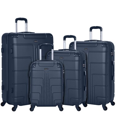 Senator Travel Bag Suitcase A1012 4 Pcs Hard Casing Trolley Luggage Set Navy Blue