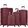 Senator Travel Bags Suitcase A1012 4 Pcs Hard Casing Trolley Luggage Set Burgundy