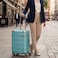 Senator Hard Case Medium Luggage Trolley For Unisex ABS Lightweight 4 Double Wheeled Suitcase With Built In TSA Type Lock A5125 Light Green