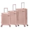 Senator Hard Case Trolley Luggage Set of 3 For Unisex ABS Lightweight 4 Double Wheeled Suitcase With Built In TSA Type Lock A5123 Milk Pink