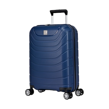 Eminent Hard Case Cabin Travel Bag Luggage Trolley Polypropylene Lightweight Suitcase 4 Quiet Double Spinner Wheels With Tsa Lock B0011 Dark Blue