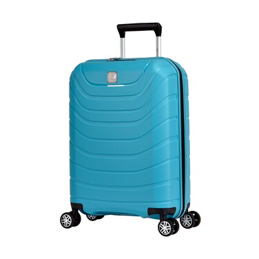 Eminent Hard Case Cabin Travel Bag Luggage Trolley Polypropylene Lightweight Suitcase 4 Quiet Double Spinner Wheels With Tsa Lock B0011 Light Blue