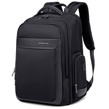 Arctic Hunter Water Resistant Lightweight Laptop Backpack with USB/Headphone Jack for Men and Women to Office Casual Travel B00544 Black