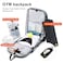 Arctic Hunter Durable Gym Sports Backpack Water Resistant 18.5-inch Casual Daypack with Luggage Trolley Carry Belt and Built in USB Jack for Men B00391-XD Grey