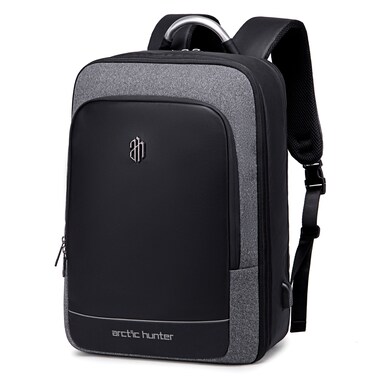 Arctic Hunter Expandable Travel Backpack Convertible Hand Carry bag with USB charging port with TSA friendly Opening laptop Bag for Unisex B00227L Dark Grey