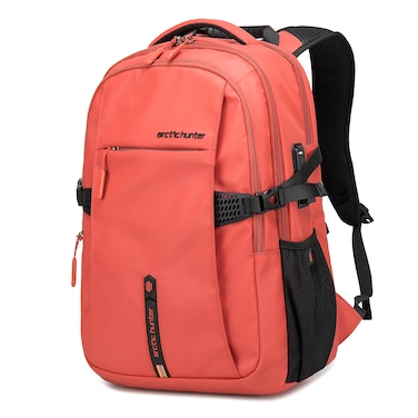 Arctic Hunter Travel Daypack Water Repellant Scratch Resistant 30L Backpack with Built In USB/Headphone Port for Men and Women B00388, Orange