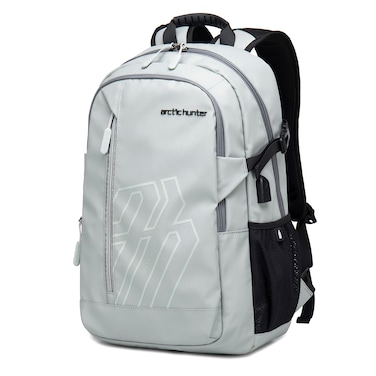 Arctic Hunter 26 L Laptop Backpack Water Resistant Anti-Theft Pocket with USB Port and Separate Laptop Compartment Premium Office Backpack B00387, Grey