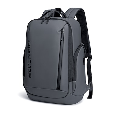 Arctic Hunter 17-inch Laptop Daypack Durable Polyester Backpack with Built In USB/Headphone Port Computer Bag for Men Women B00554, Grey