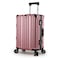 Cabinpro Lightweight Aluminum Frame Fashion Luggage Trolley Polycarbonate Hard Case Carry On Suitcase with 4 Quite 360&deg; Double Spinner Wheels CP001 Rose Gold