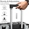 Cabinpro Lightweight Aluminum Frame Fashion Luggage Trolley Polycarbonate Hard Case Medium Checked Luggage with 4 Quite 360&deg; Double Wheels CP001 Silver